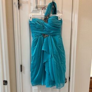 Elegant Teal One-Shoulder Dress size 10